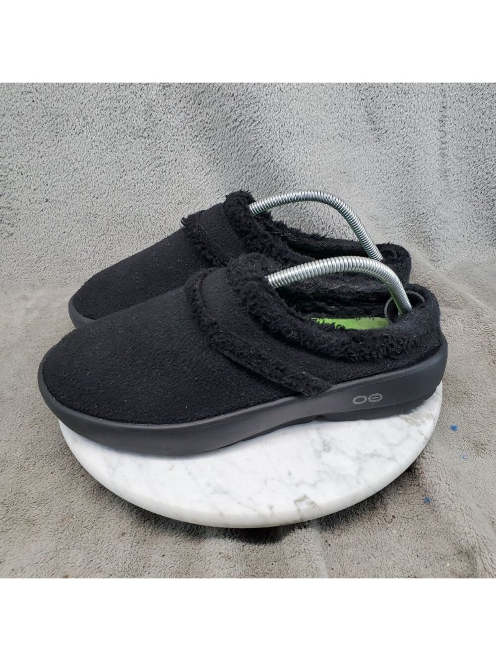 Oofos Shoes Womens Size 11 OOcoozie Black Slip On Mules *Read*